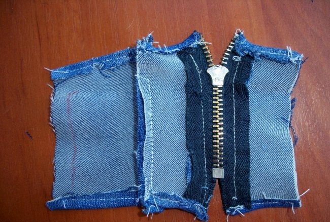 Clothes for a doll made from old jeans