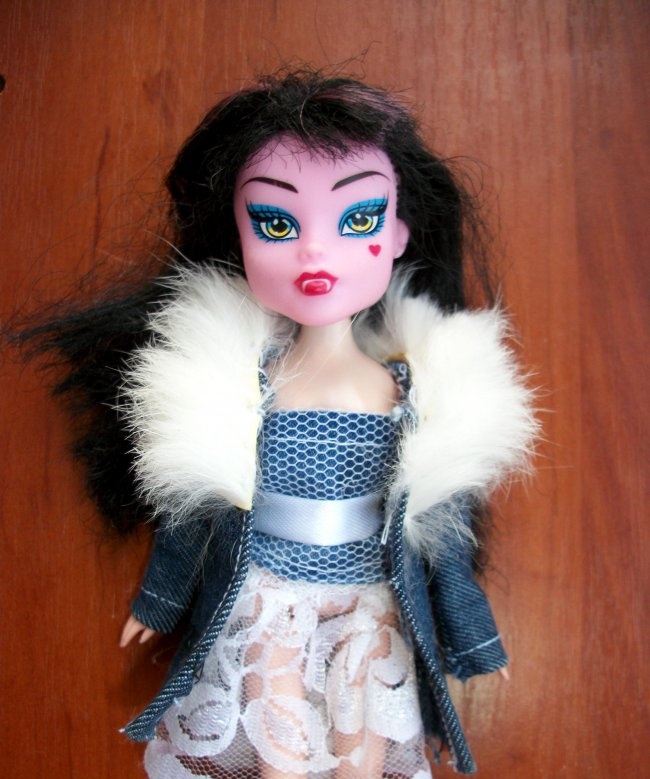 Clothes for a doll made from old jeans