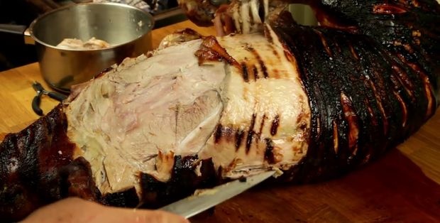 How to roast a whole pig on a spit