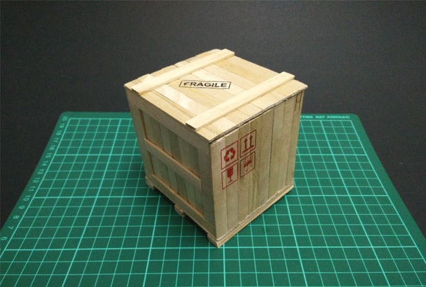 Miniatűr Popsicle Stick Box