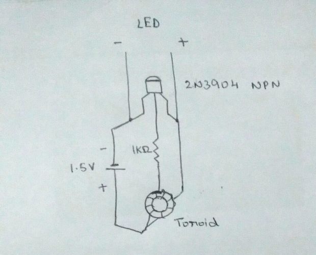 LED strømforsyning fra 1,5 volt batteri