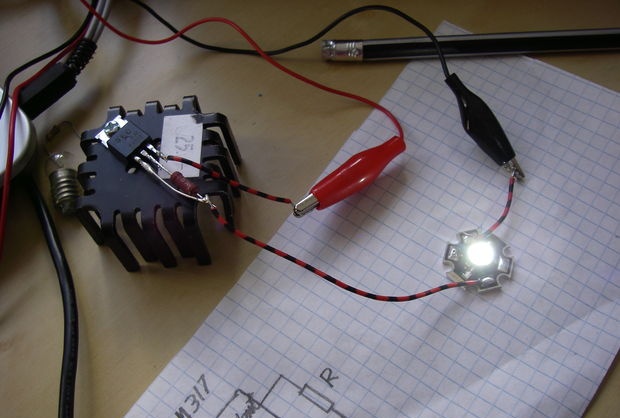 Ein einfacher Treiber für eine Hochleistungs-LED