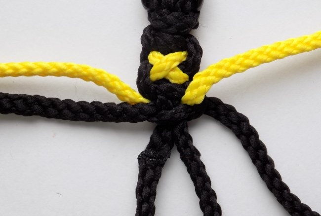 How to weave an X bracelet from cords