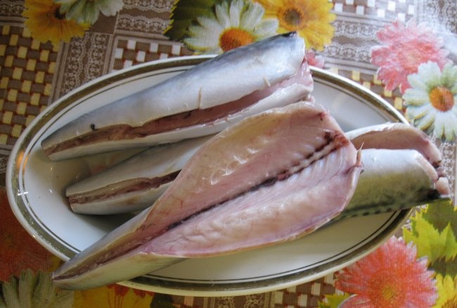 Mackerel rolls on the grill