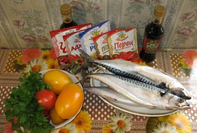 Mackerel rolls on the grill