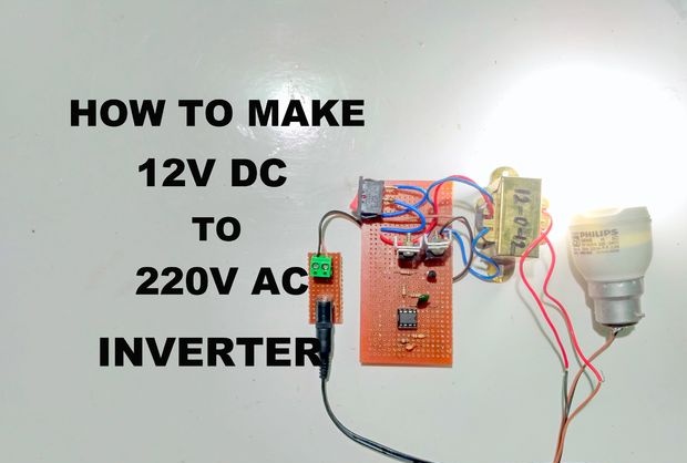 Обикновен инвертор 12V - 220V 50Hz