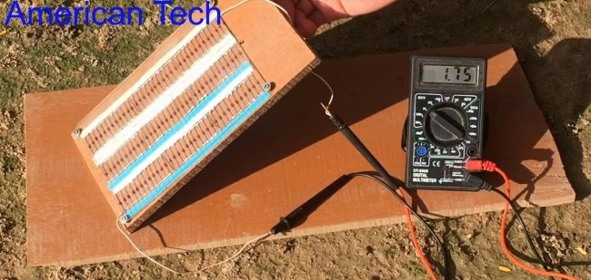 Bateri solar DIY diperbuat daripada diod