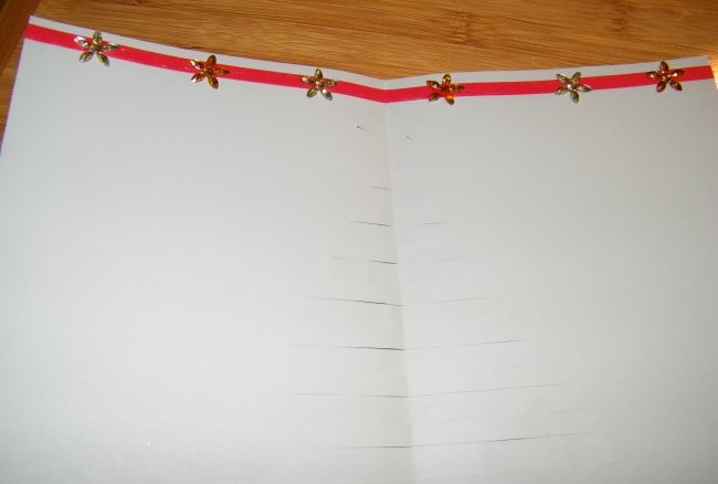 Новогодишња панорамска карта са тродимензионалном унутрашњом сликом јелке