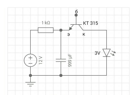 LED-Blinker an einem Transistor