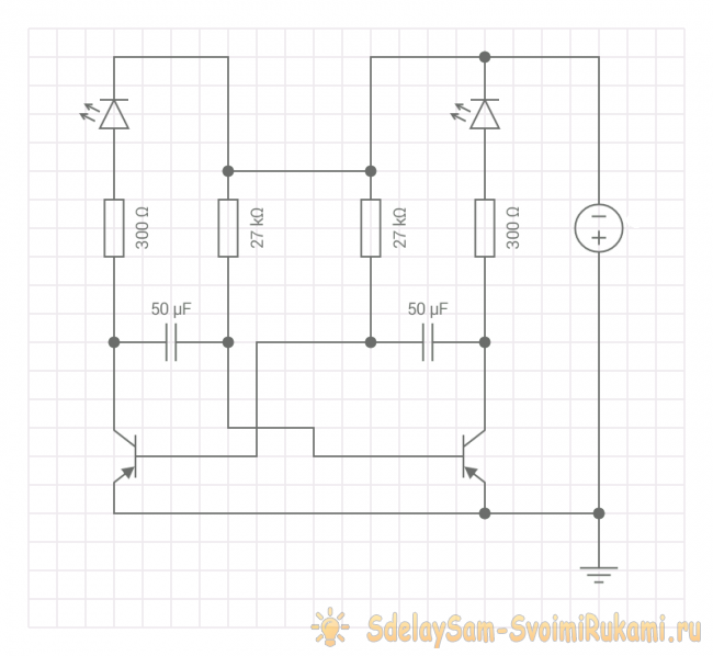 Intermitent simple per a dos LED