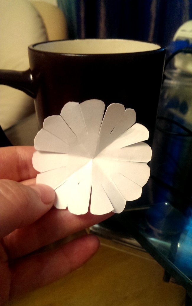 Objemový papírový květ