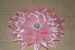 Dahlia made of satin ribbons