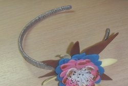 Decorating a headband for a girl