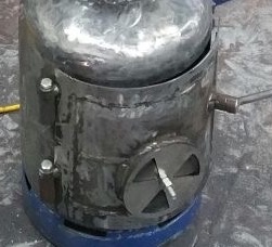 Fumeiro defumado a quente de cilindro de gás