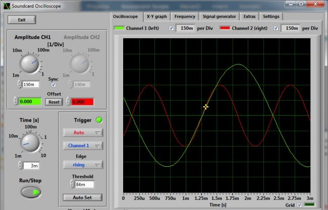 The simplest oscilloscope from a computer