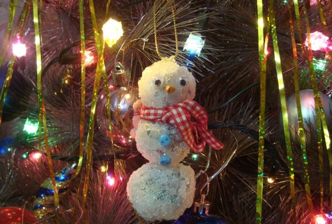 Kerstboom speelgoed Sneeuwpop