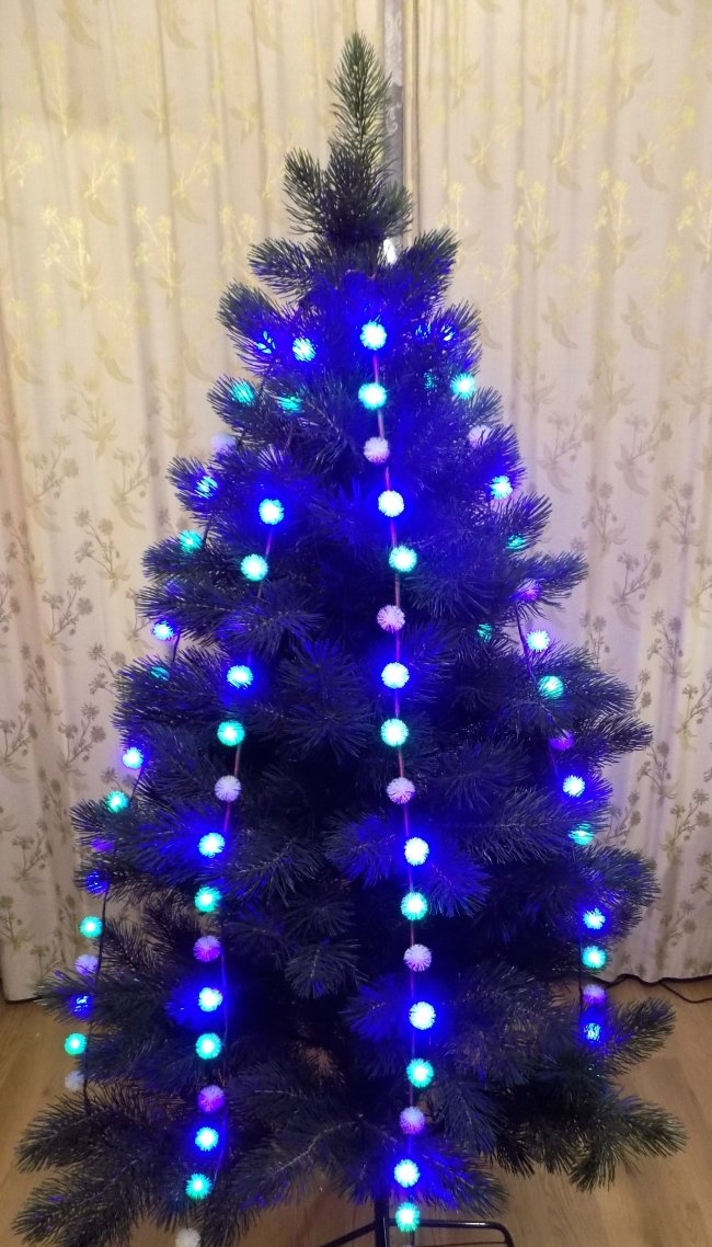 Guirnalda LED volumétrica para el árbol de Navidad.