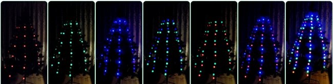 Garland LED volumetrik untuk pokok Krismas
