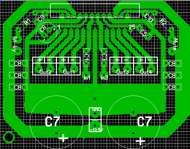 Enkel effektförstärkare 4x50 W