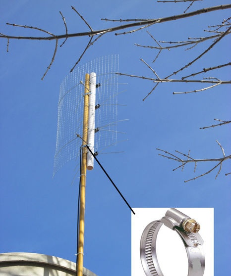 Remote outdoor broadband television antenna