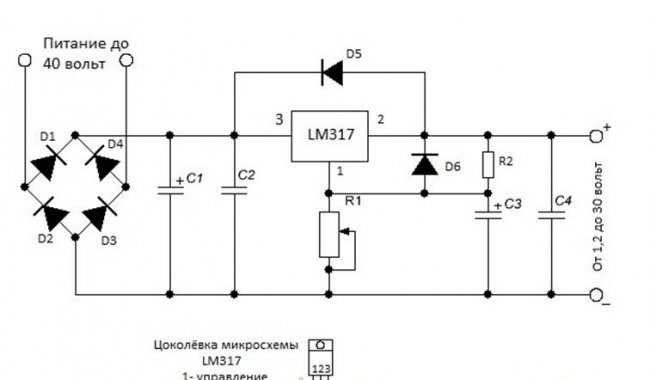 Einfache geregelte stabilisierte Stromversorgung