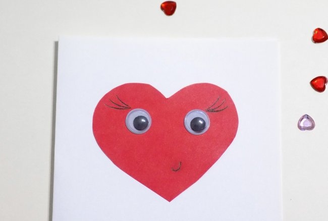 Postkort Hjerte med øyne