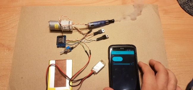 Remote controlled smoke generator