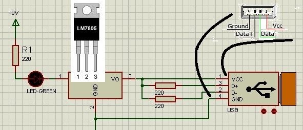 9 V aküden telefon şarj cihazı