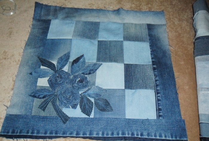 Pillowcases made from old jeans