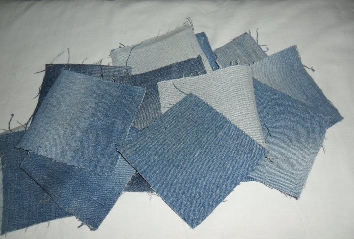 Pillowcases made from old jeans
