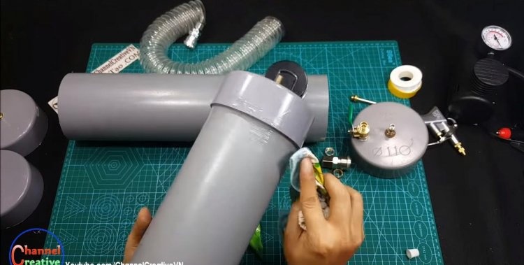 compresor de tubo de PVC