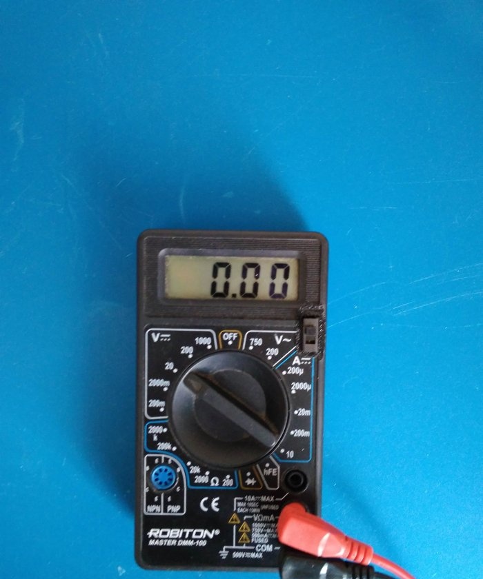 Converting a multimeter to li-ion with charging