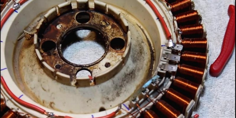 Elektrisk generatorkonvertering av motorn från en tvättmaskin