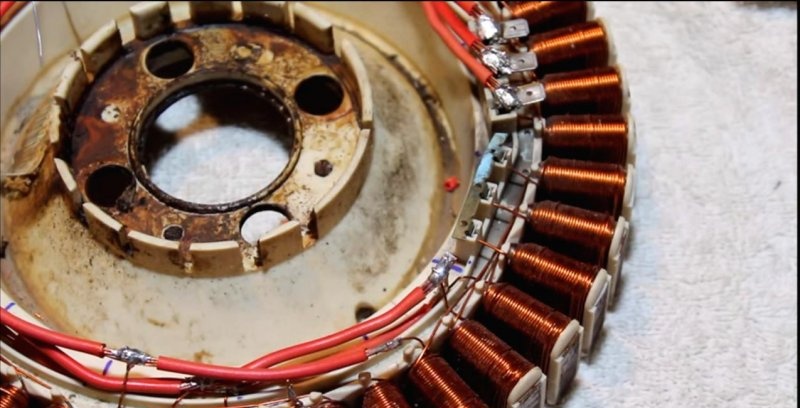 Gerador elétrico - conversão de motor de máquina de lavar