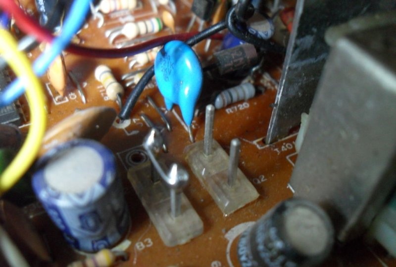 Oscilloscope d'un vieux téléviseur