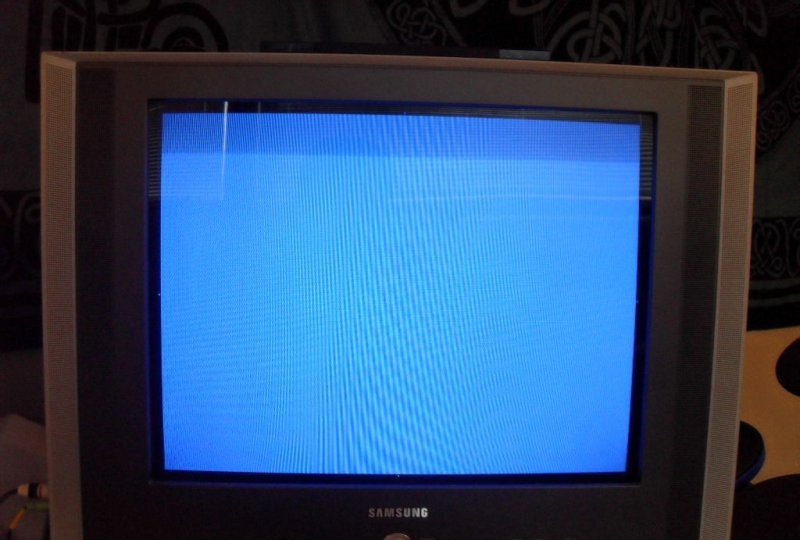 Osciloscopio de un televisor antiguo