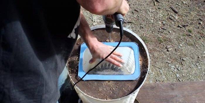 Hydro turbine elektrisk generator fra en gammel vaskemaskine