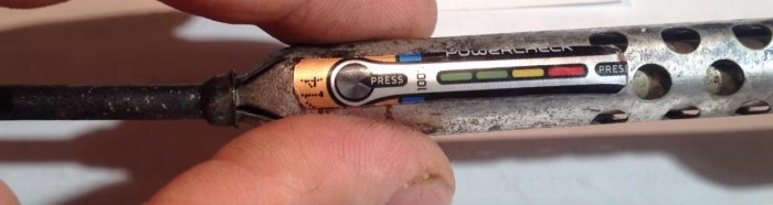 Temperaturanzeige aus einer Duracell-Batterie