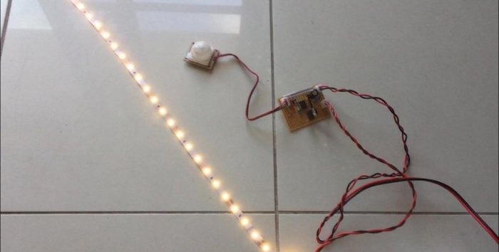 Automatic LED lighting with motion sensor