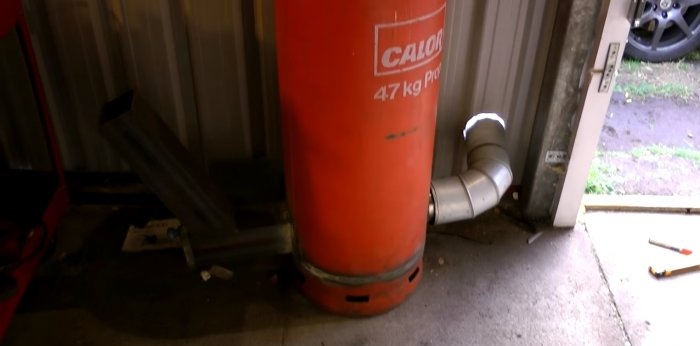 Poêle à jet à partir d'une bouteille de gaz