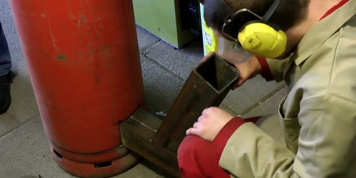 Poêle à jet à partir d'une bouteille de gaz