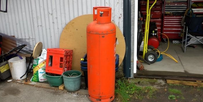 Poêle à jet à partir d'une bouteille de gaz