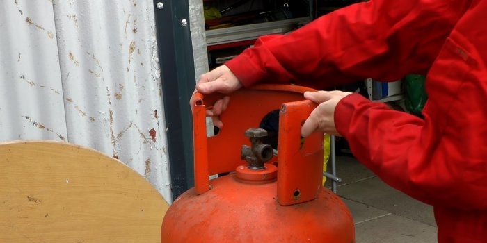 Poêle à jet à partir d'une bouteille de gaz