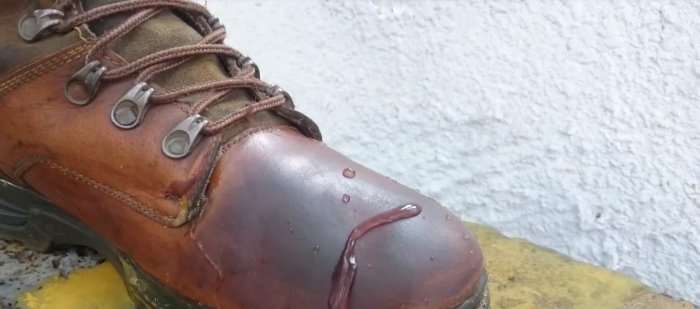 Waterafstotende coating voor schoenen