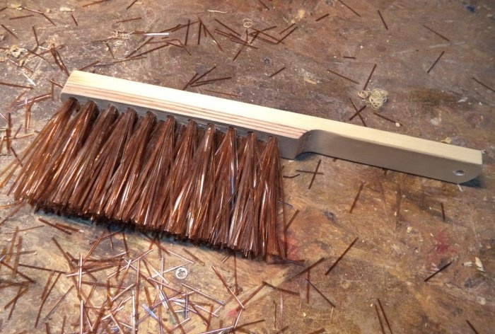 Brush made from plastic bottles