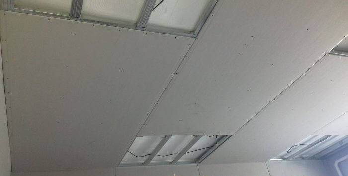 Plafond en plaques de plâtre