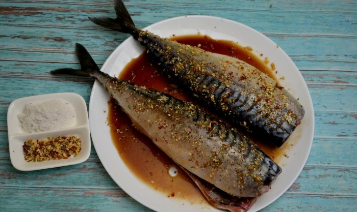 Makrel på grillen