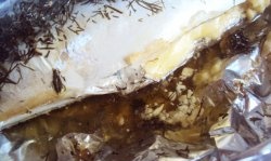 Makreel gebakken in folie in de oven