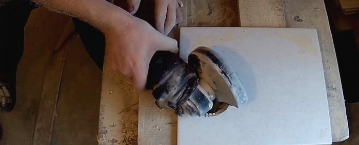 How to cut a hole in a tile with a grinder