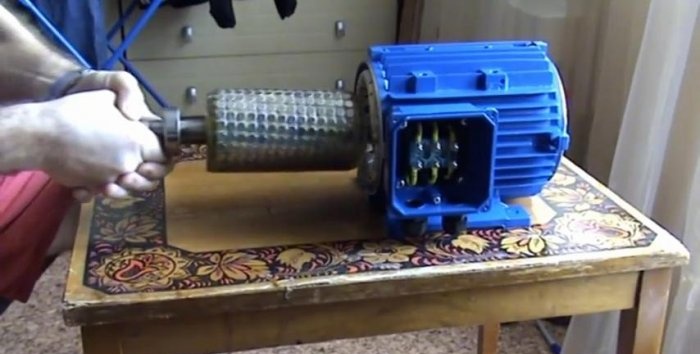 Generator van een asynchrone motor